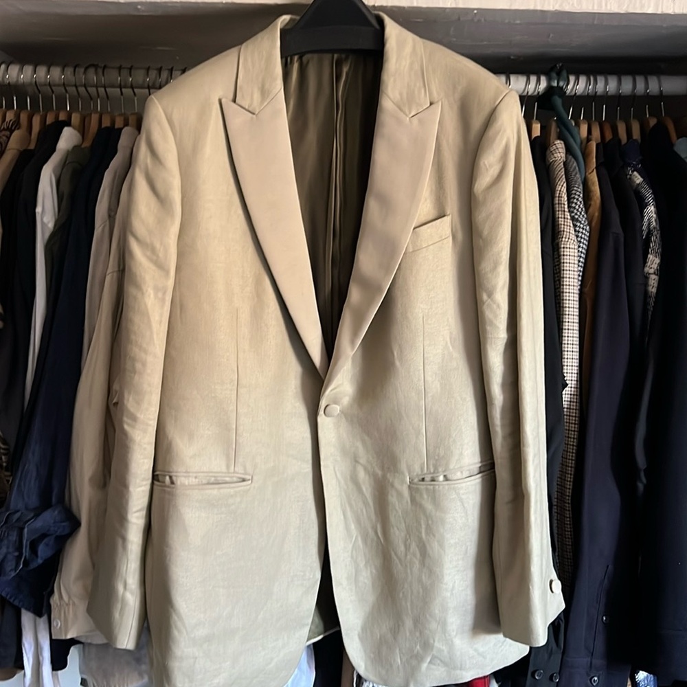Banana Republic Linen Tuxedo Jacket